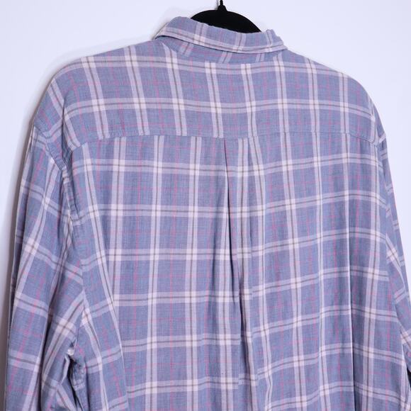 JOHNNIE-O Surflannel The Rascal Shirt Laguna Blue Plaid Button Up Men's L - Picture 6 of 10